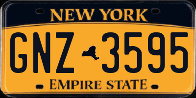 NY license plate GNZ3595