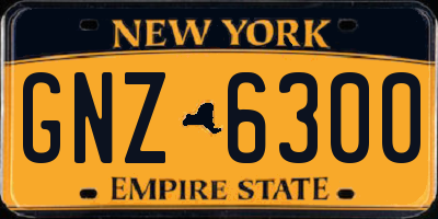NY license plate GNZ6300