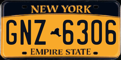 NY license plate GNZ6306