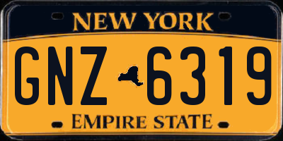 NY license plate GNZ6319