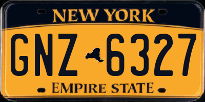 NY license plate GNZ6327