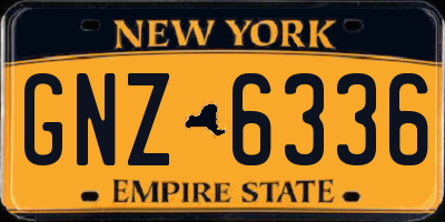 NY license plate GNZ6336