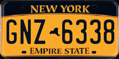 NY license plate GNZ6338