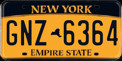 NY license plate GNZ6364