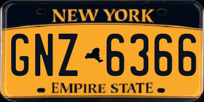 NY license plate GNZ6366