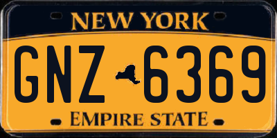 NY license plate GNZ6369