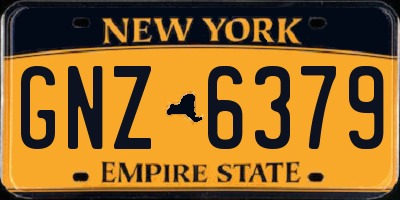 NY license plate GNZ6379