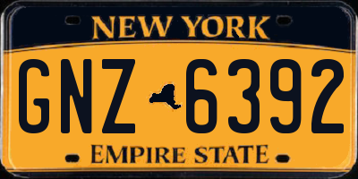 NY license plate GNZ6392