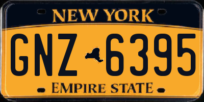 NY license plate GNZ6395