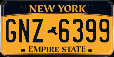 NY license plate GNZ6399