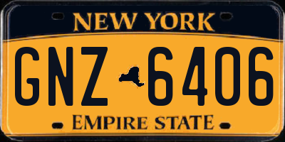 NY license plate GNZ6406