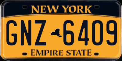 NY license plate GNZ6409