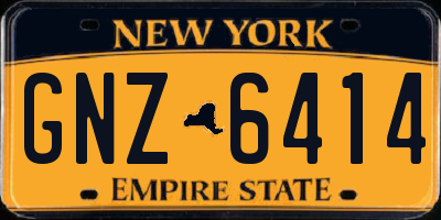 NY license plate GNZ6414