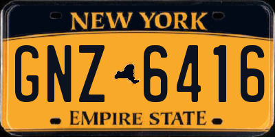 NY license plate GNZ6416