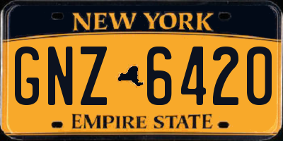 NY license plate GNZ6420