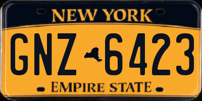 NY license plate GNZ6423