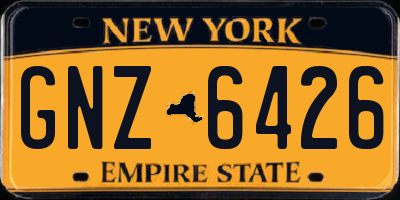 NY license plate GNZ6426