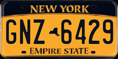 NY license plate GNZ6429