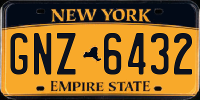NY license plate GNZ6432