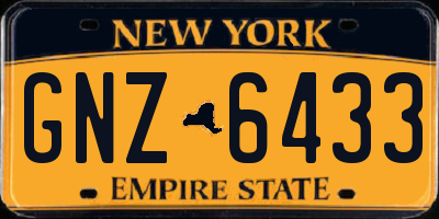 NY license plate GNZ6433