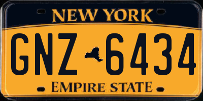 NY license plate GNZ6434