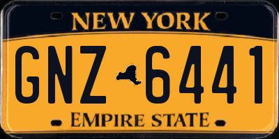 NY license plate GNZ6441