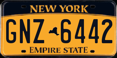 NY license plate GNZ6442