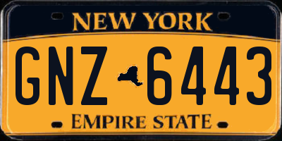 NY license plate GNZ6443