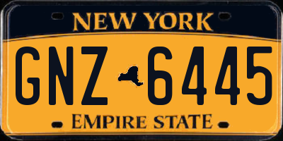 NY license plate GNZ6445