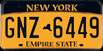NY license plate GNZ6449