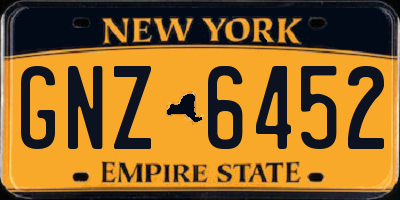NY license plate GNZ6452