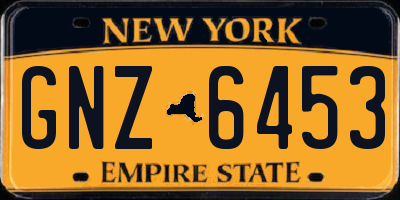 NY license plate GNZ6453