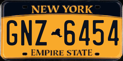 NY license plate GNZ6454