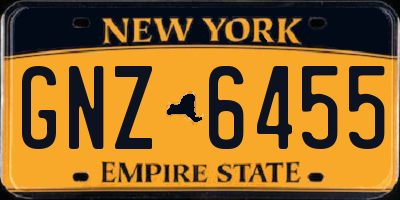 NY license plate GNZ6455
