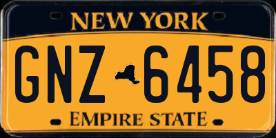 NY license plate GNZ6458