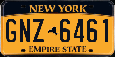 NY license plate GNZ6461