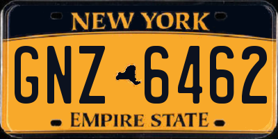 NY license plate GNZ6462