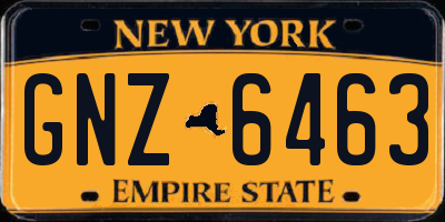 NY license plate GNZ6463