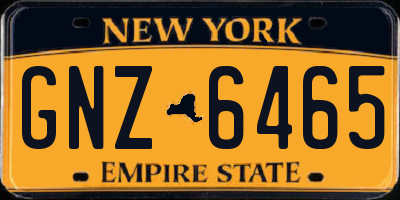 NY license plate GNZ6465