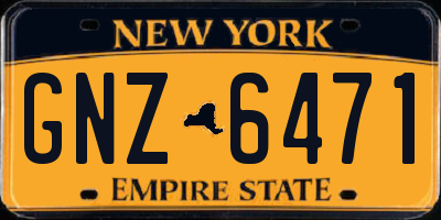 NY license plate GNZ6471