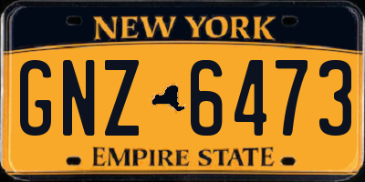 NY license plate GNZ6473