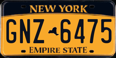 NY license plate GNZ6475