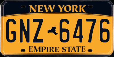 NY license plate GNZ6476