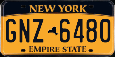 NY license plate GNZ6480