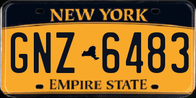 NY license plate GNZ6483