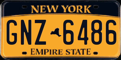 NY license plate GNZ6486
