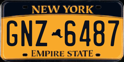 NY license plate GNZ6487