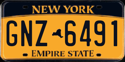 NY license plate GNZ6491
