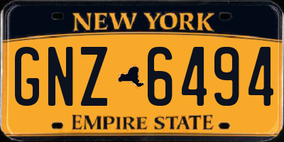 NY license plate GNZ6494