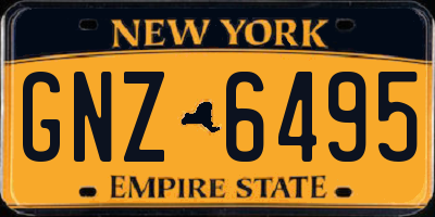 NY license plate GNZ6495